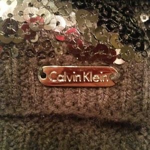 Calvin Klein Black Sequin Single Loop Scarf