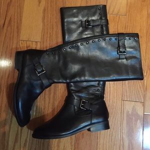 Black studded boots. New without tags.