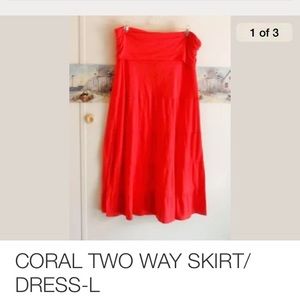 Coral two way SKIRT/DRESS-L