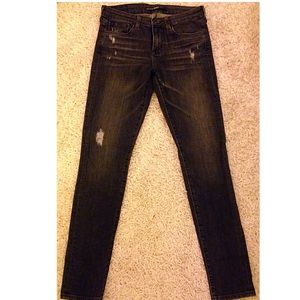 Big Star Grey Distressed Skinny Jeans - size 27