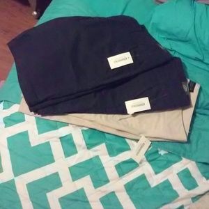2 navy blue. And 1 khaki!