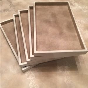 Stackable jewelry display trays - pack of 5
