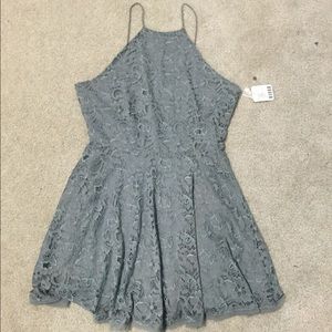 Blue/Gray Skater Dress NWT
