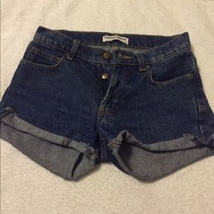 Denim short shorts