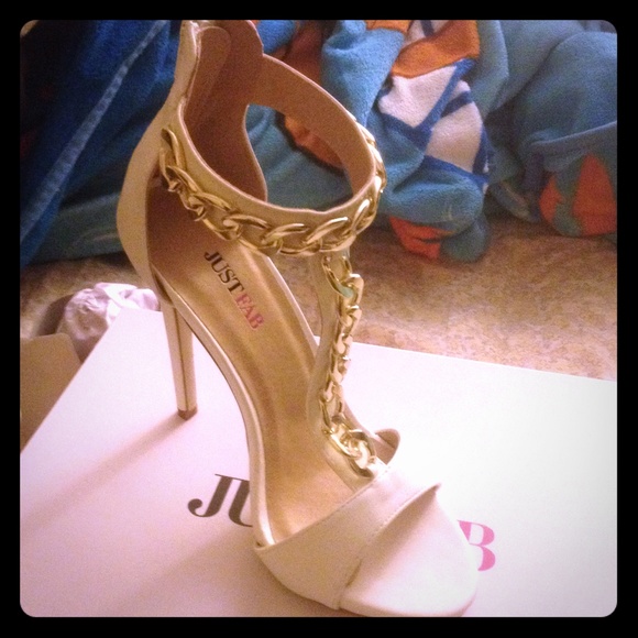 White & Gold Heels