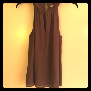 Olive green halter top by the Naked Zebra