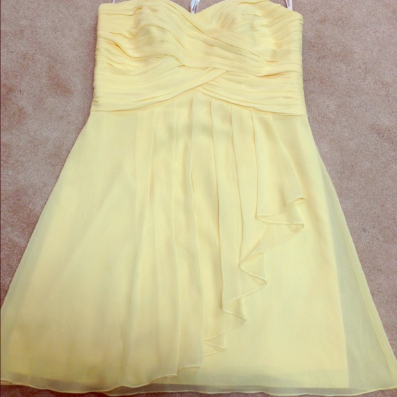 David's Bridal Dresses & Skirts - Yellow knee length bridesmaid dress