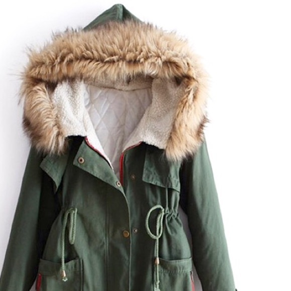 SOLD Khaki Green Parka Jacket SOLD - Picture 3 of 4