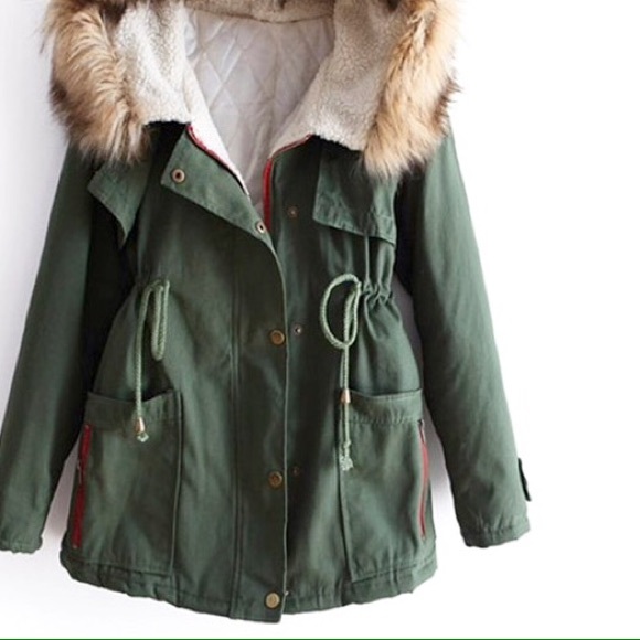 SOLD Khaki Green Parka Jacket SOLD - Picture 4 of 4