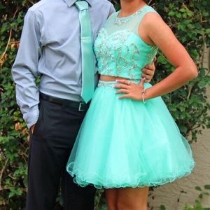 Teal Two-Piece Dress