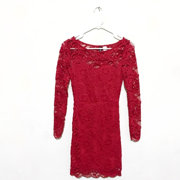 Lace Embroidered Fitted Dress by H&M
