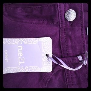 Brand New Deep Plum Skinny Jeans