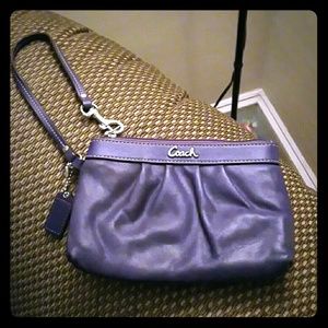 Purple Coach wristlet