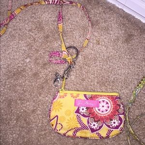 RETIRED! Vera Bradley Zip ID and lanyard set
