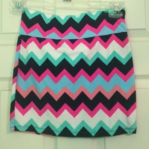 Multi Color Mini Skirt