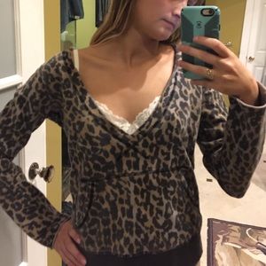 Lucky brand cheetah hoodie