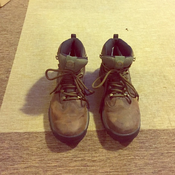 Hiking Timberland boots waterproof.