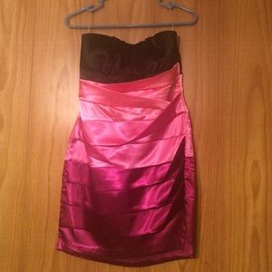 3 Shades of Pink & Black Party Dress