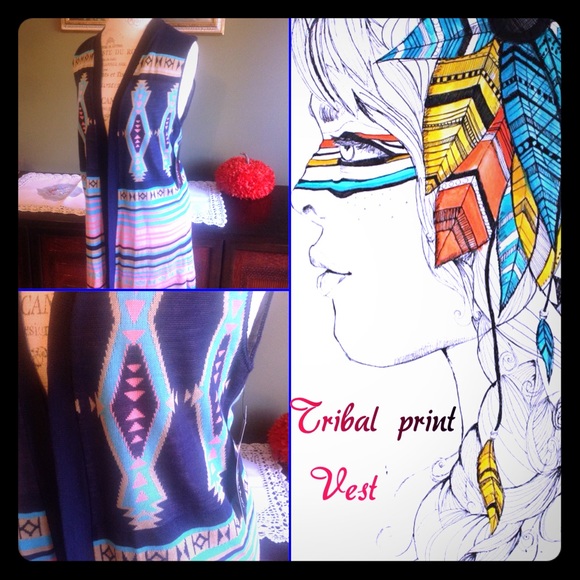 Say What Tribal print vest