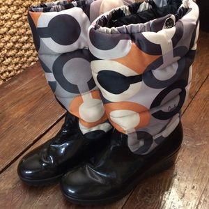 Authentic Coach Rain Boots Size 6.5