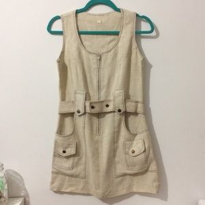 Vintage mod mini dress made of linen Vintage mod mini dress made of linen