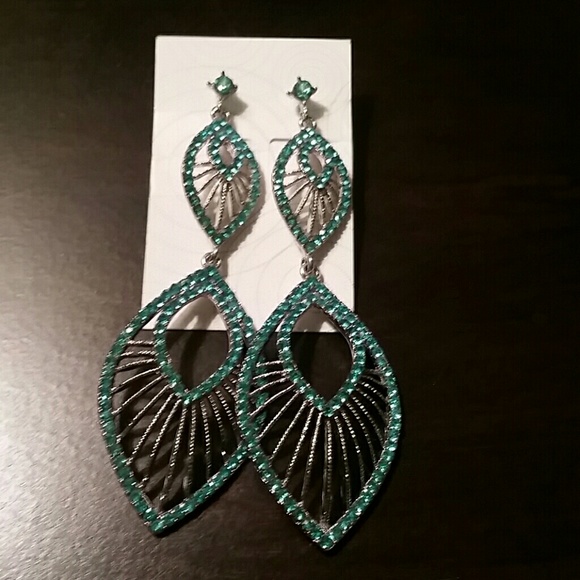 Beautiful Blue and Silver Dangle Earrings