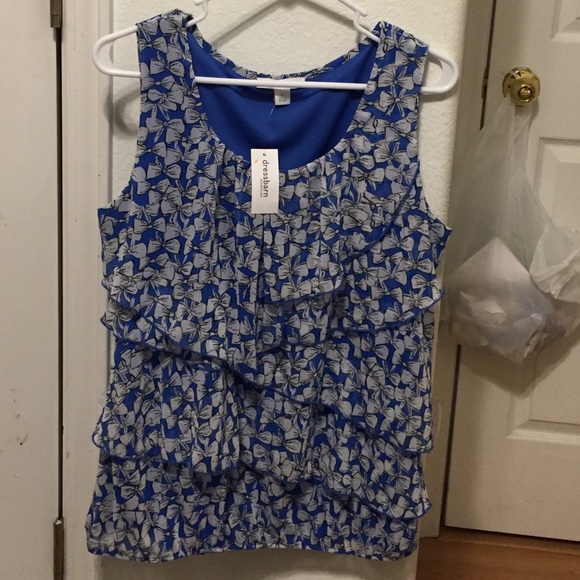 Dress Barn Tops - NWT Dress Barn Bow Ruffled Blouse