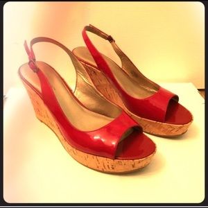 NWOT Marc Fisher beautiful red wedges. 🌹