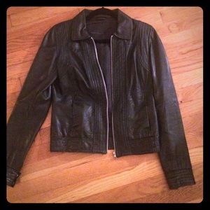 Black leather jacket