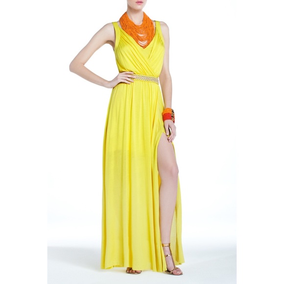 ✨Host Pick!✨BCBG Yellow Pernilla Maxi dress