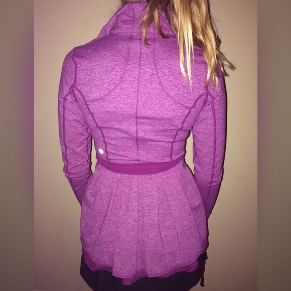 lululemon athletica Jackets & Blazers - LULULEMON Dewberry Peplum Ruffle Riding Jacket Sz4