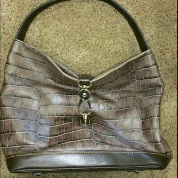 Great Croco Embossed Leather Dooney & Bourke hobo