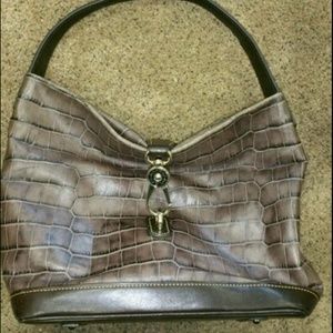 Great Croco Embossed Leather Dooney & Bourke hobo