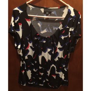 Worthington Butterfly Print Dress Shirt