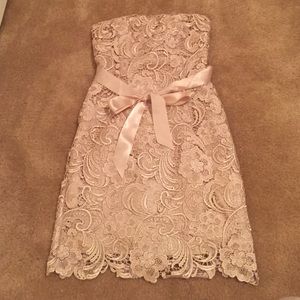 Lace formal knee length dress