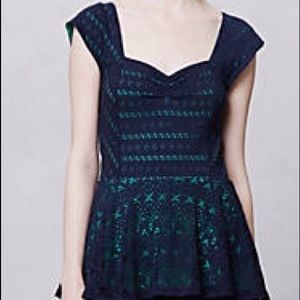 Anthropologie swing peplum top