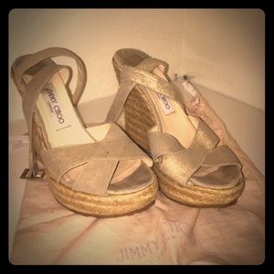 Jimmy choo papyrus wedge with strap