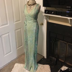 Long DVF maxi wrap dress