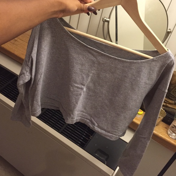 Gray Crop Top
