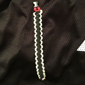 Black, white with red parachute bracelet