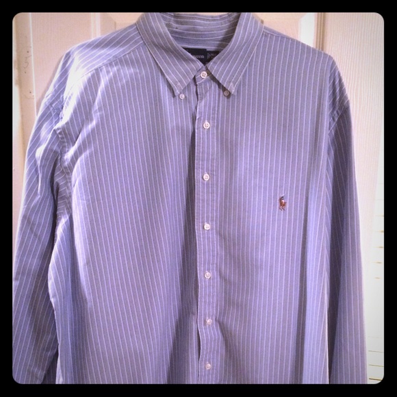 XXLT Ralph Lauren blue pinstripe button down - Picture 1 of 2