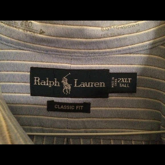XXLT Ralph Lauren blue pinstripe button down - Picture 2 of 2