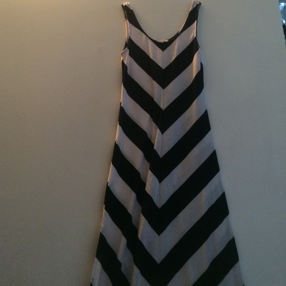 Black and white maxi dress
