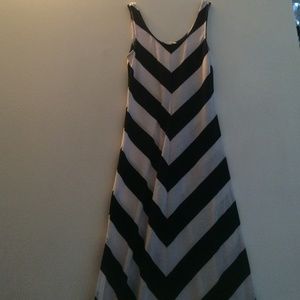 Black and white maxi dress