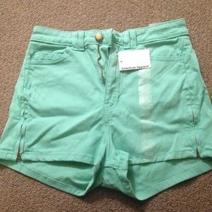 American Apparel High-Waisted Side Zip Shorts