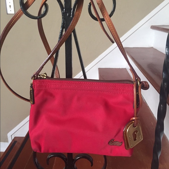 Authentic Dooney & Burke Red Cross Body Bag