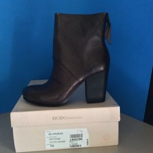 BCBGENERATION Greystone Leather Ankle Boots