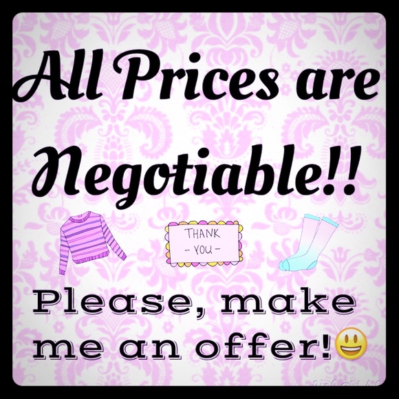 Everything in my closet is open for offers!