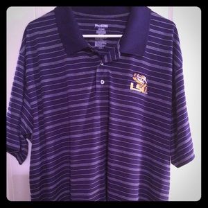 LSU Polo purple and gold Pro Edge XXL white