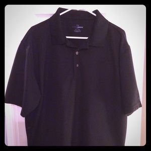Black Solid Golf Polo
